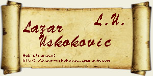 Lazar Uskoković vizit kartica